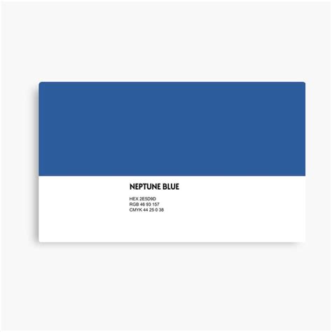 "Neptune Blue - Dark Blue - Color Pantone Colour Design" Canvas Print ...