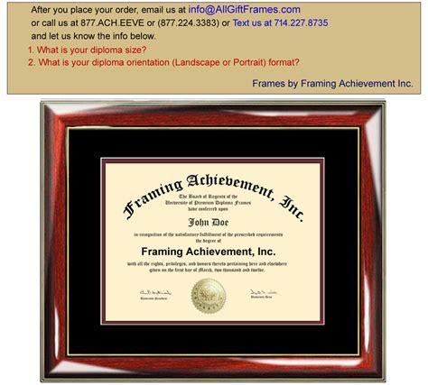 Certificate Frame University Diploma Frames High School Degree Graduat