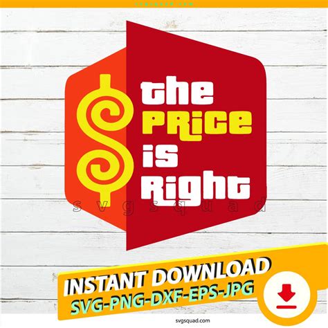 Price Is Right Tag Svg Png Eps Dxf Jpeg, Digital Files, Cricut