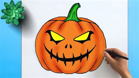 Easy Halloween Pumpkin Drawing | 👻 How to Draw Halloween Pumpkin Easy ...