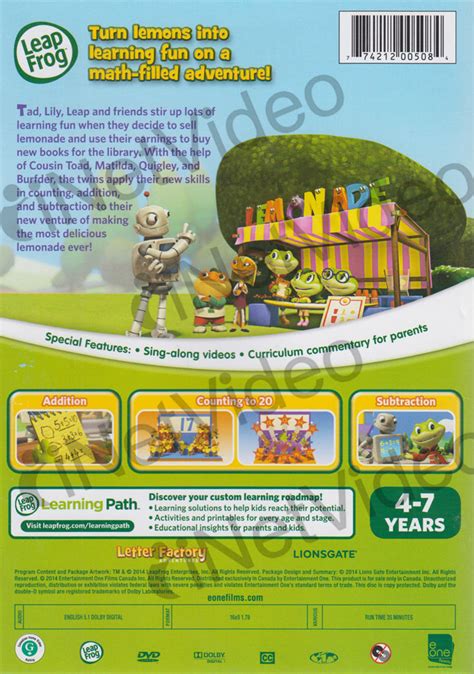 LeapFrog Letter Factory Adventures - Counting On Lemonade on DVD Movie