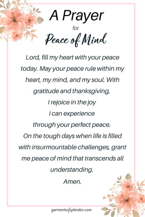 31 Prayers for Peace of Mind (with Free Printable Prayers)