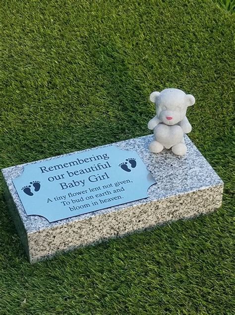 Flat Granite Grave Marker Baby Markers Baby Infant Child Grave Plaque ...