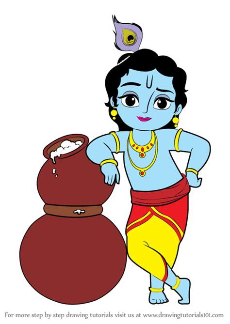 Learn How to Draw Bal Krishna (Hinduism ... | Pasteles de tortugas ...