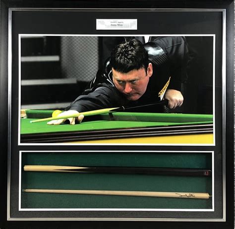 Framed Jimmy White Signed Snooker Cue | Gold Star Memorabilia