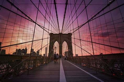 Brooklyn Bridge Sunset - New York City | Sunset as seen whil… | Flickr