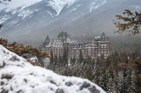 Premium Photo | Fairmont banff springs hotel in the winter, banff ...