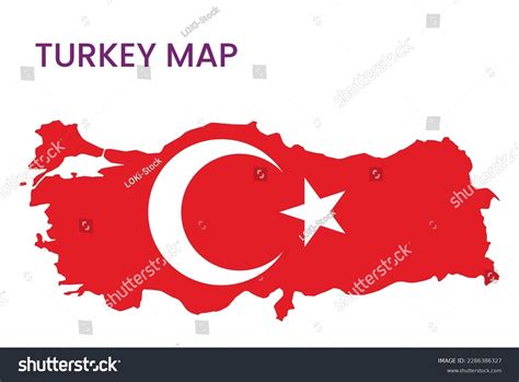 High Detailed Map Turkey Outline Map Stock Vector (Royalty Free ...