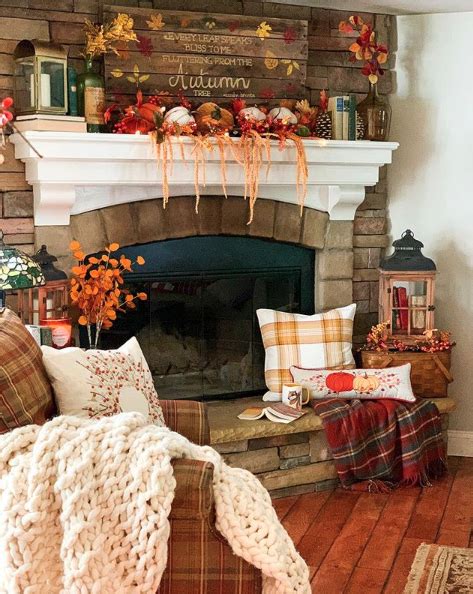 Ready for cozy Autumn | Cozy fall decor, Fall home decor, Fall fireplace