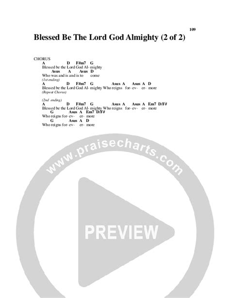 Blessed Be The Lord God Almighty Chords PDF (Michael Neale) - PraiseCharts