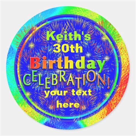 Birthday Celebration Stickers | Zazzle