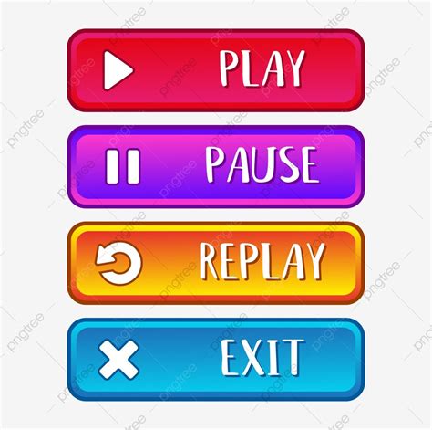 Play Pause Button Vector HD PNG Images