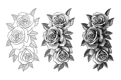 Pedro Correa Illustrator | Rose tattoo sleeve, Rose tattoos, Rose ...