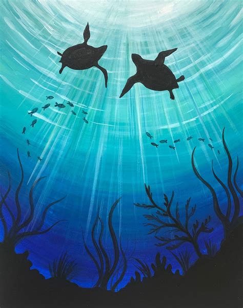 underwater ocean painting easy - Monty Sturgeon