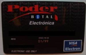 Bank Card: Poder Bital (electronica) (Banco Internacional, Mexico) Col ...