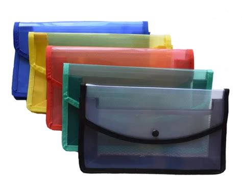 Button File Folder Transparent Cross Line Document Bag 0.35 with Net ...