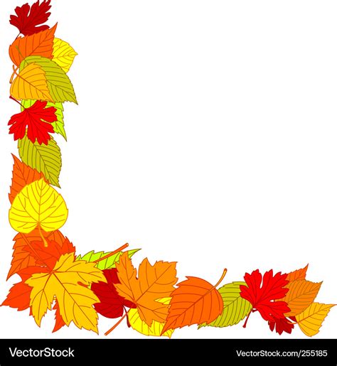 Autumn leaves border Royalty Free Vector Image