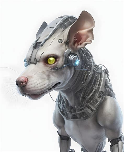 Premium AI Image | Robot rat dog hybrid design nft art style