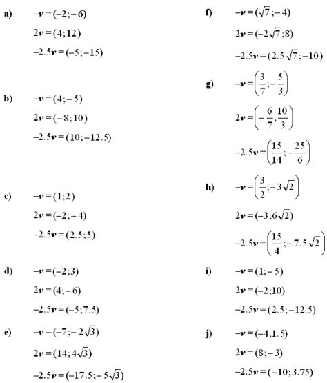 Answers to Math Exercises & Math Problems: Vectors