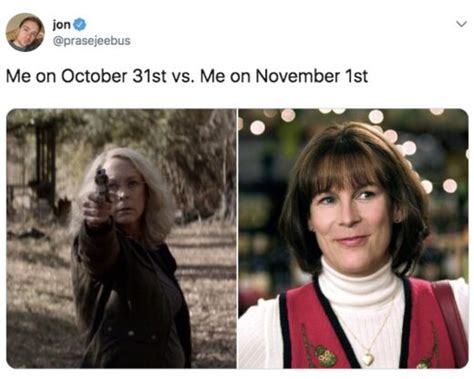 The Funniest October 31st vs November 1st Memes - Lola Lambchops