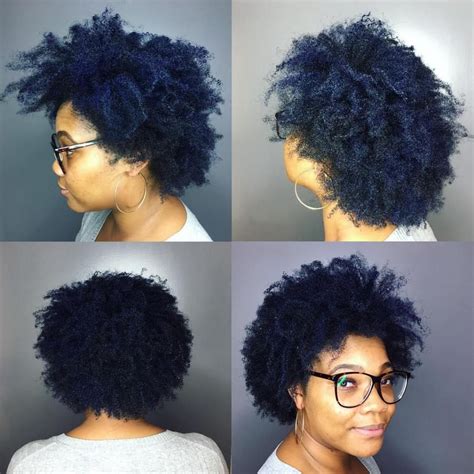 Short Natural Blue Black Hair | Blue black hair, Black hair dye, Blue ...