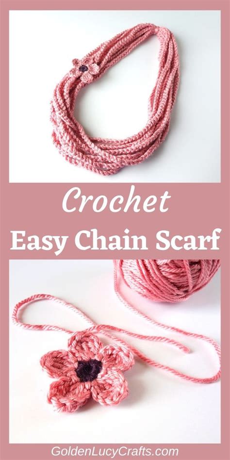 Crochet chain scarf necklace – Artofit