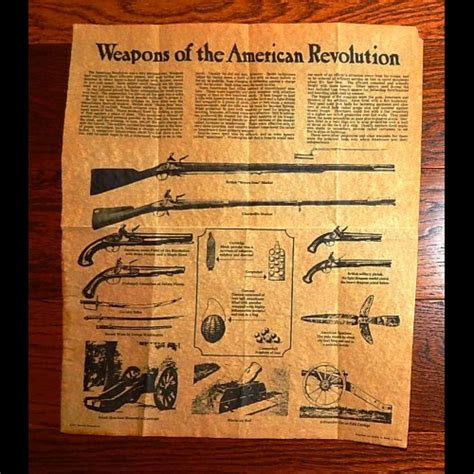 Weapons of the American Revolution on Parchment