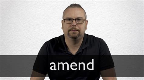 How to pronounce AMEND in British English - YouTube