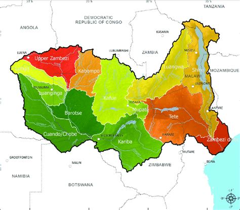 Zambezi River Map