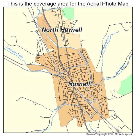 Aerial Photography Map of Hornell, NY New York