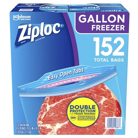 Ziploc Gallon Freezer Bags, 152 ct. - Walmart.com - Walmart.com