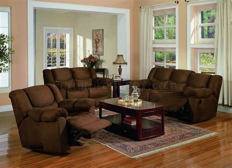 Beige Microfiber Elegant Living Room W/Reclining Seats