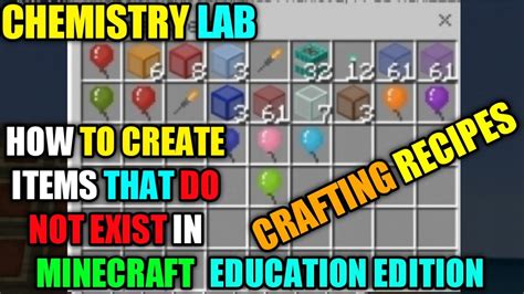 Minecraft Education Edition Chemistry Recipes Wiki - Infoupdate.org