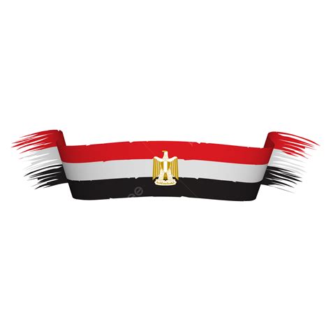 Egypt Flag Vector Hd PNG Images, Egypt Flag Ribbon Style With Brush ...