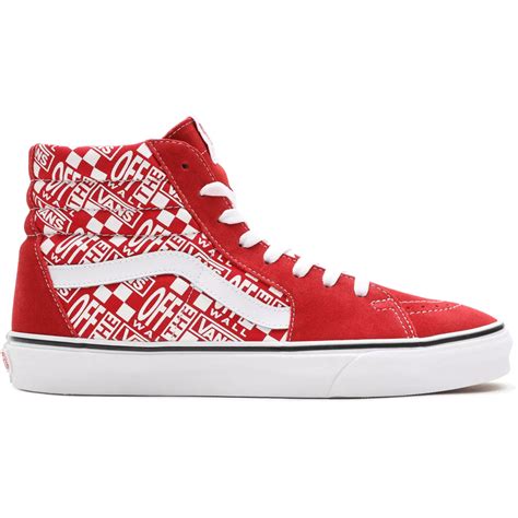 Vans Unisex Sk8 Hi "Off the Wall" Shoes - Red / White — Just For Sports