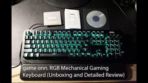 "game onn. RGB Mechanical Gaming Keyboard" (Unboxing and Detailed ...