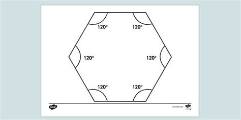 FREE! - Interior Angles of a Hexagon Colouring | Colouring Sheet