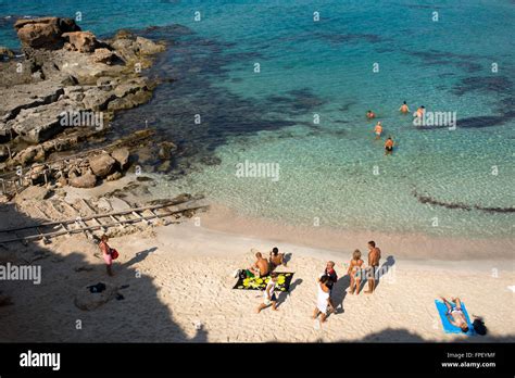 Es caló des Mort, Migjorn beach, Formentera, Balears Islands, Spain ...