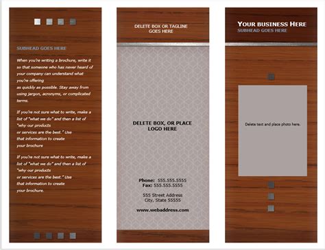 Microsoft Word Tri Fold Brochure Template