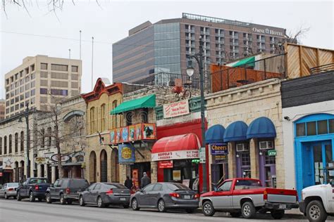 Businesses Along Historic 6th Street In Downtown Austin, Texas ...