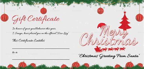 Free Printable Christmas Gift Voucher Template - Nisma.Info