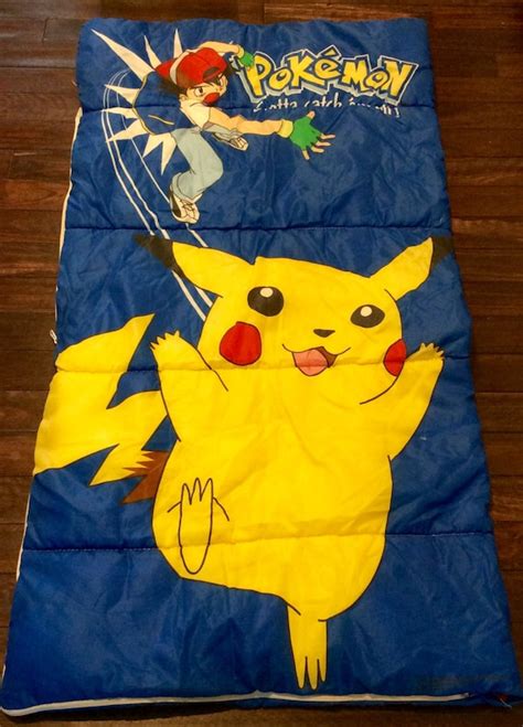 1990s Pokemon Pikachu Sleeping Bag Pichu Sleeping Bag