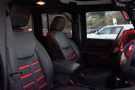 Jeep Wrangler Black Red Interior