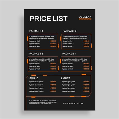 Price List Template Vectors & Illustrations for Free Download | Freepik