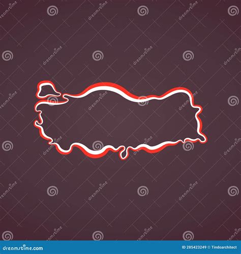 Turkey - Outline Map stock illustration. Illustration of republic ...