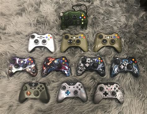 Finally finished collecting the Halo Xbox controller variants! Let me ...