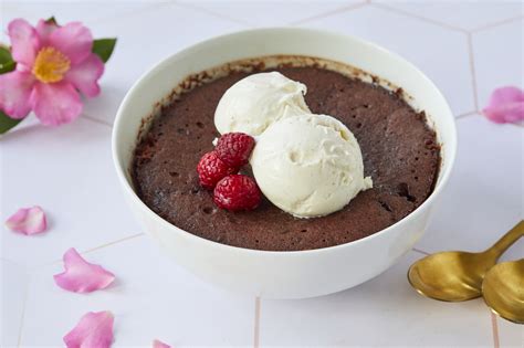 Microwave Chocolate Lava Cake Bowl Recipe For Two - Bigger Bolder Baking