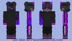 purple glowing demon boy Minecraft Skin