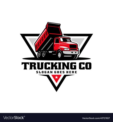 Dump truck logo Royalty Free Vector Image - VectorStock