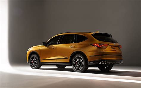 2022, Acura MDX Type S, , rear view, exterior, new gold Acura MDX, SUV ...